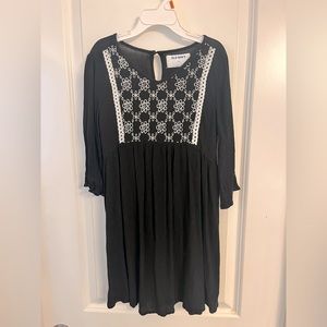 Old Navy Cutwork-Yoke Crinkle-Crepe Empire Waist Dress for Girls